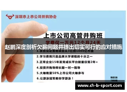 赵鹏深度剖析欠薪问题并提出切实可行的应对措施